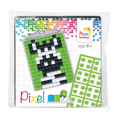 Pixelhobby Pixel Kulcstartó szett (kulcstartó alaplap + 3 szín) - Zebra kreatív és készségfejlesztő