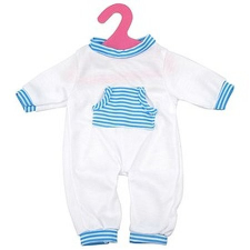 Pizsama fehér babaruha - 46 cm (26590) játékbaba felszerelés