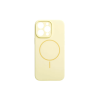 PJ Spring iPhone 15 Pro szilikon tok - MagSafe kompatibilis - Világossárga