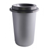 PLAFOR ECO kerek, henger szemetes 50L acél színű