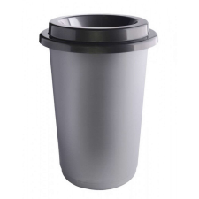 PLAFOR ECO kerek, henger szemetes 50L acél színű szemetes