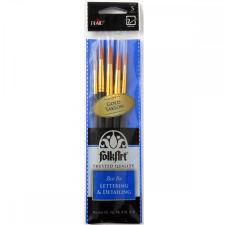 Plaid Ecset - kerek , Premium Detail Brushes Round / Folkart Brush (5 db) ecset