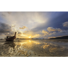  Plaja80 matrica tapéta csónakkal napkeltekor, 250 x 200 cm tapéta, díszléc és más dekoráció