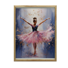 PLAKÁT FALI KERETHEZ BALLERINA GRACE IN MOVEMENT 30x40 CM grafika, keretezett kép