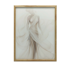 PLAKÁT FALRA ARANY KERETBEN NŐI FORMA PUHASÁGA 70x100 CM grafika, keretezett kép