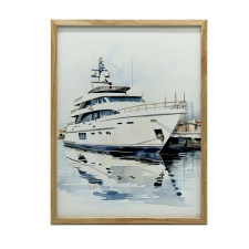  PLAKÁT FALRA ARANY KERETBEN TENGERI TÜKÖRÖK 50x70 CM grafika, keretezett kép