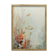 PLAKÁT FALRA FEHÉR KERETBEN A TENGERALATI PARADÍCIÓ LÁGY SZÍNEI 30x40 grafika, keretezett kép