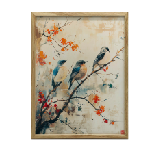  PLAKÁT KERETFALHOZ ÉLETTEL TELJES ÁG ZÖLD 50x70 CM grafika, keretezett kép