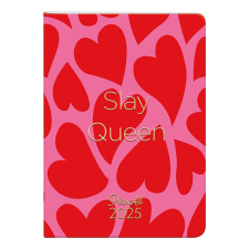 Planall Zsebnaptár PLANALL Cool B/6 heti álló fehér lapos aranyozott 2025. naptár, kalendárium