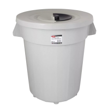 Planet Kerek műanyag szemetes fedéllel, bedobó nyílással 120L szemetes