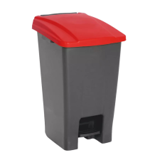 Planet Pedálos szelektív hulladékgyűjtő szemetes Antracit-Piros 70L szemetes