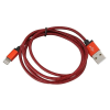 Platinet USB lightning fabric braided cable 1m Red PUCFBIP1R