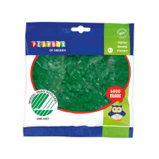 Playbox : 5mm-es MIDI sötétzöld színű vasalható gyöngy 6000db-os csomag kreatív és készségfejlesztő