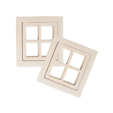 Playbox : Fa ablak szett 2 db-os 8x8,5cm dekorációs kellék