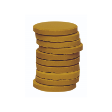 Playbox : Sötét okkersárga vízfesték korong 30mm 1db kréta, festék és papír