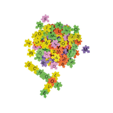 Playbox : Színes szivacs puzzle elemek különbözo színekkel és betukkel 2000db 20x20mm játszószőnyeg