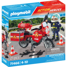 Playmobil City Action : 71466 - Tűzoltó motorkerékpár a baleset helyszínén (71466) playmobil