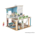 Playtive PC-14952 DOLLS HOUSE Emeletes modern babaház fából, 38 x 37 x 43 cm, 42 részes