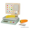 Playtive Premium KK-12945 Valódi fából és robusztus műanyagból készült játékos konyhai / bolti játék mérleg, 6 részes