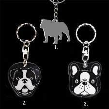  Plexi kulcstartó - Angol bulldog kulcstartó
