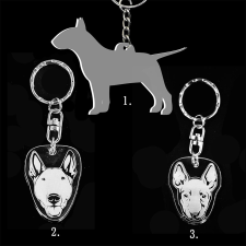  Plexi kulcstartó - Bullterrier kulcstartó