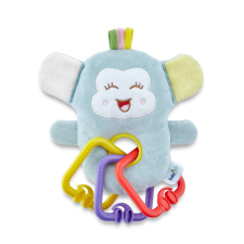 Plüss babajáték foggyűrűkkel Funny Monkey BabyJem (Szín: kék) csörgő