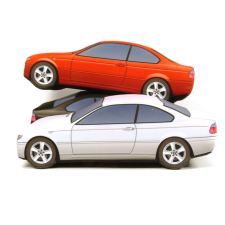  Plüss BMW 3 Series Coupe (E46) piros plüssfigura