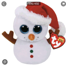 Plüss Flurry nagyszemű hóember 15 cm plüssfigura