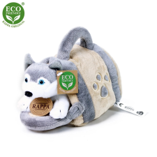 plüss husky kutya 13 cm szállítódobozzal plüssfigura