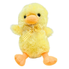  Plüss játék, masnival ellátott csaj, sárga színű, 20 cm