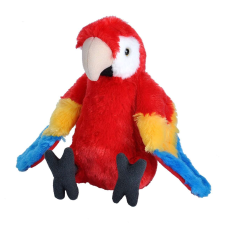 Plüss játék - Scarlet ara papagáj, 20 cm, piros, plusz plüssfigura