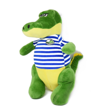 Plüss krokodil kék-fehér pólóval, 27 cm (K) bébiplüss
