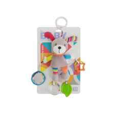  Plüss kutya csörgővel (8488) készségfejlesztő