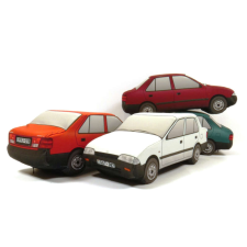 Plüss Suzuki Swift Sedan 1993 piros plüssfigura