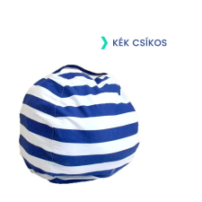  Plüss tároló babzsák Kék csíkos bútor