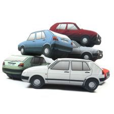 Plüss Volkswagen Golf II. fehér plüssfigura