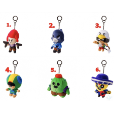 PMI Brawl Stars plüss akasztóval, 6 féle játékfigura