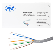 PNI 100% RÉZ UTP fali kábel CAT6 merevítővel (PNI-CU057) kábel és adapter