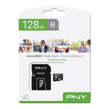 PNY - PERFORMANCE PLUS MICROSDXC 128GB + adapter - P-SDU12810PPL-GE memóriakártya