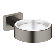 Pohártartó Grohe Essentials Cube pohár nélkülicsiszolt Hard Graphite 40508AL1 fürdőszoba kiegészítő