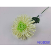  Pók krizantém szálas selyemvirág D19cm M68cm - Krém-Zöldes