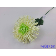  Pók krizantém szálas selyemvirág D19cm M68cm - Krém-Zöldes dekorációs kellék