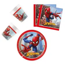  Pókember Crime Fighter party szett 36 db-os 20 cm-es tányérral party kellék