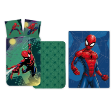 Pókember gyerek, ovis ágyneműhuzat és polár takaró szett (Emerald) babaágynemű, babapléd