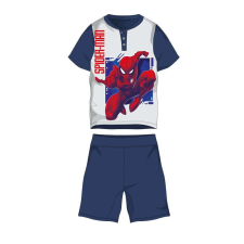 Pókember nyári rövid ujjú gyerek pizsama - pamut jersey pizsama - sötétkék-fehér - 122 gyerek hálóing, pizsama