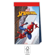 Pókember Spiderman Crime Fighter, Pókember papírzacskó 4 db-os FSC party kellék