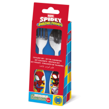 Pókember Spidey Friends fém evőeszköz készlet - 2 darabos babaétkészlet