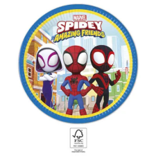  Pókember Spidey papírtányér 8 db-os 23 cm FSC party kellék