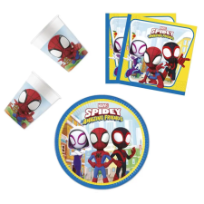  Pókember Spidey party szett 36 db-os 23 cm-es tányérral party kellék