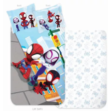 Pókember Squad gyerek, ovis ágyneműhuzat 100×135 cm, 40×60 cm babaágynemű, babapléd